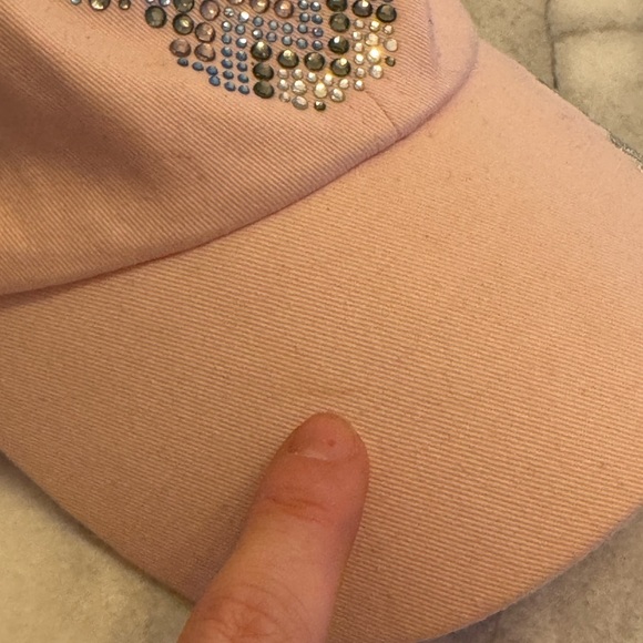 Disney Parks Pastel Pink Rhinestone Chevron Mickey Ball Cap – Adult Size - Picture 9 of 11